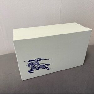 Burberry empty shoe box w card/tissue.  13x8x5.25 in